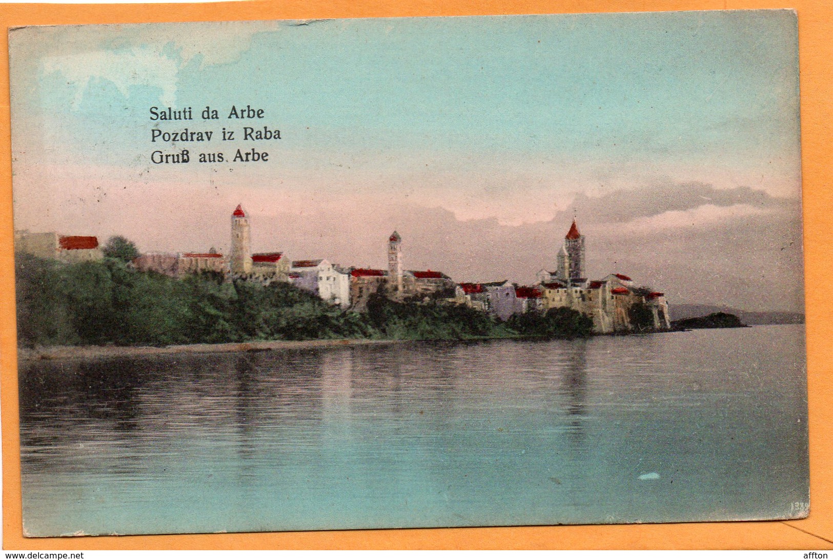 Pozdrav Iz Raba Arbe 1911 Postcard - Kroatië