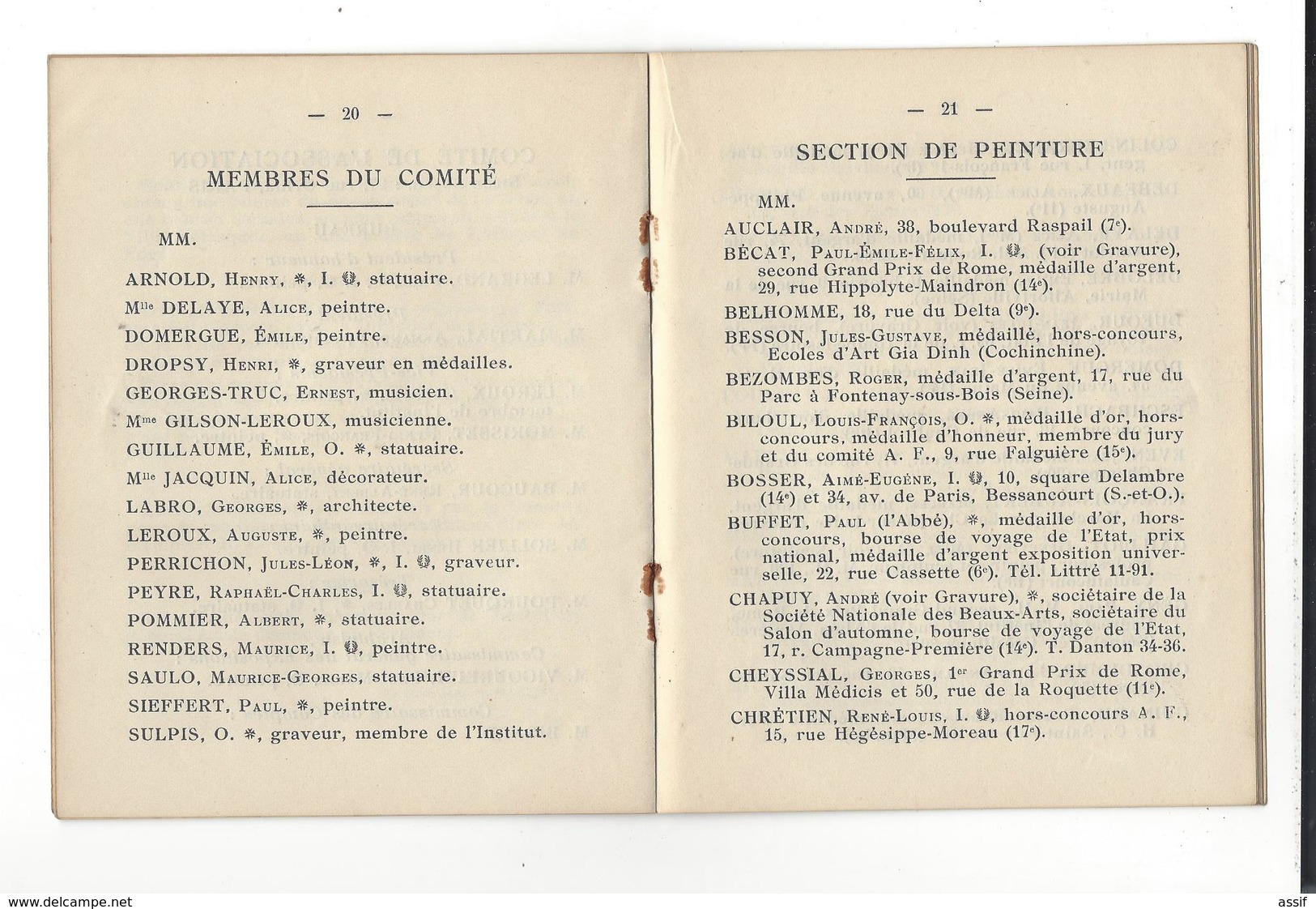 Association Des Artistes Boursiers Du Département De La Seine  - Annuaire 1936  Livret Br. 36 P. - Other & Unclassified