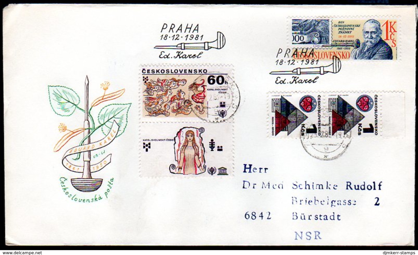 CZECHOSLOVAKIA 1981 Stamp Day FDC.  Michel 2646 - FDC