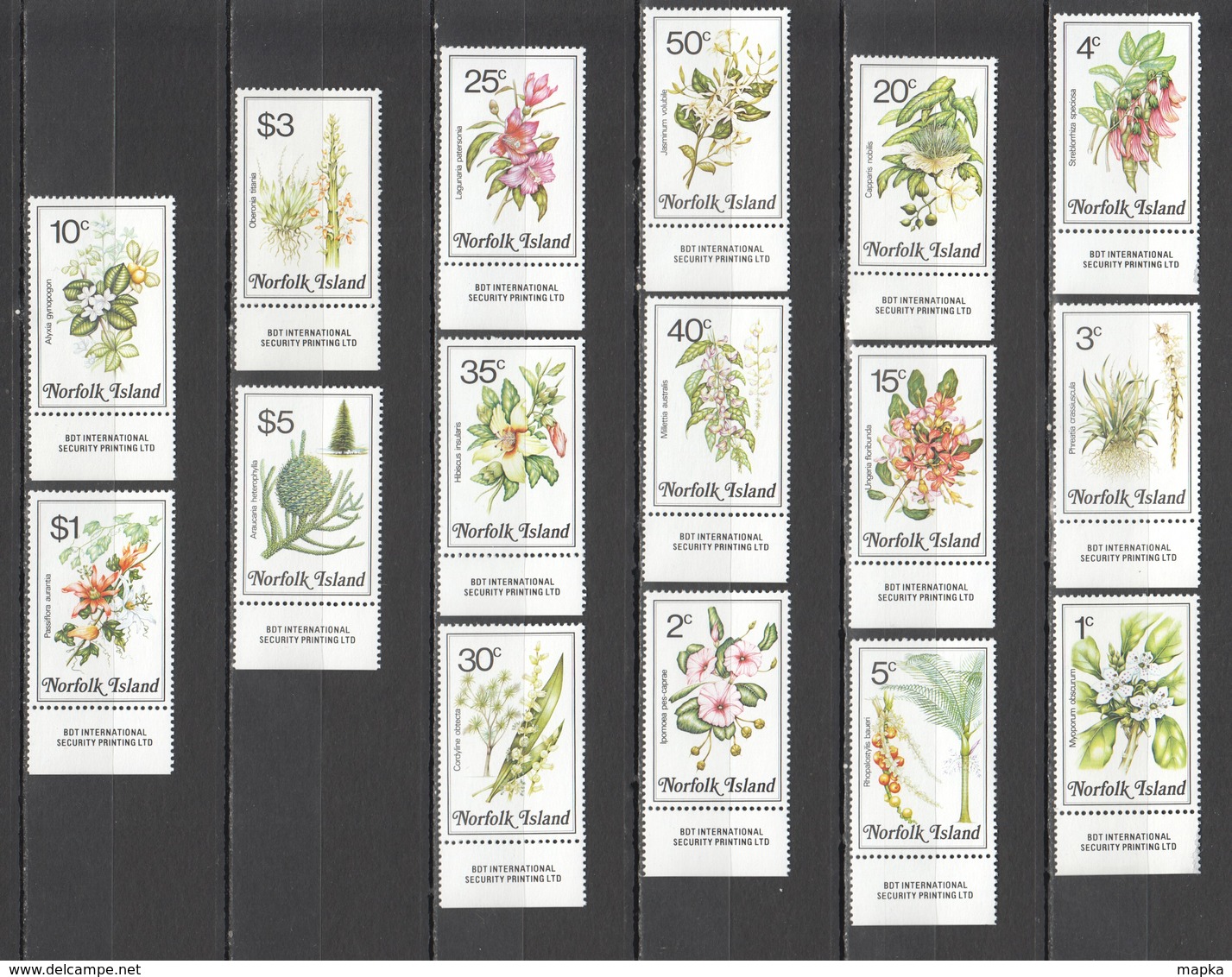 J283 NORFOLK ISLAND NATURE FLORA FLOWERS #319-34 MICHEL 18 EURO BIG SET MNH - Autres & Non Classés