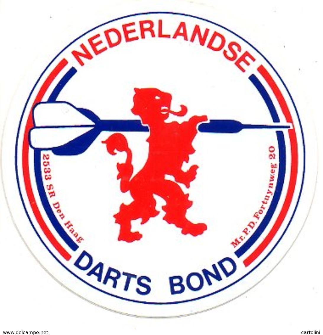 Nederlandse Darts Bond  Sticker Autocollant Sport - Autres & Non Classés