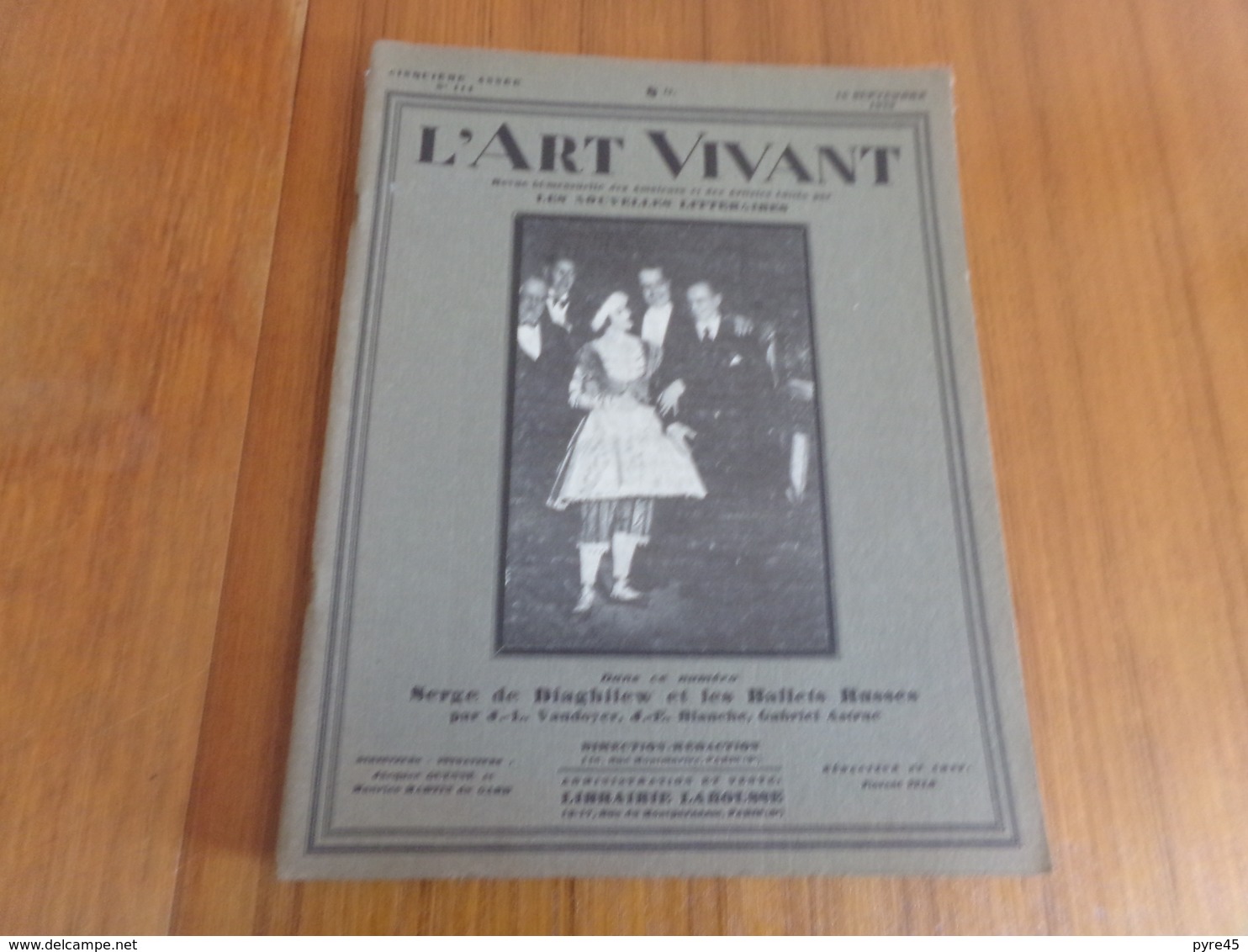 Revue " L'art Vivant " N° 114 Du 15 Septembre 1929 " Serge De Diaghilew Et Les Ballets Russes " - 1900 - 1949