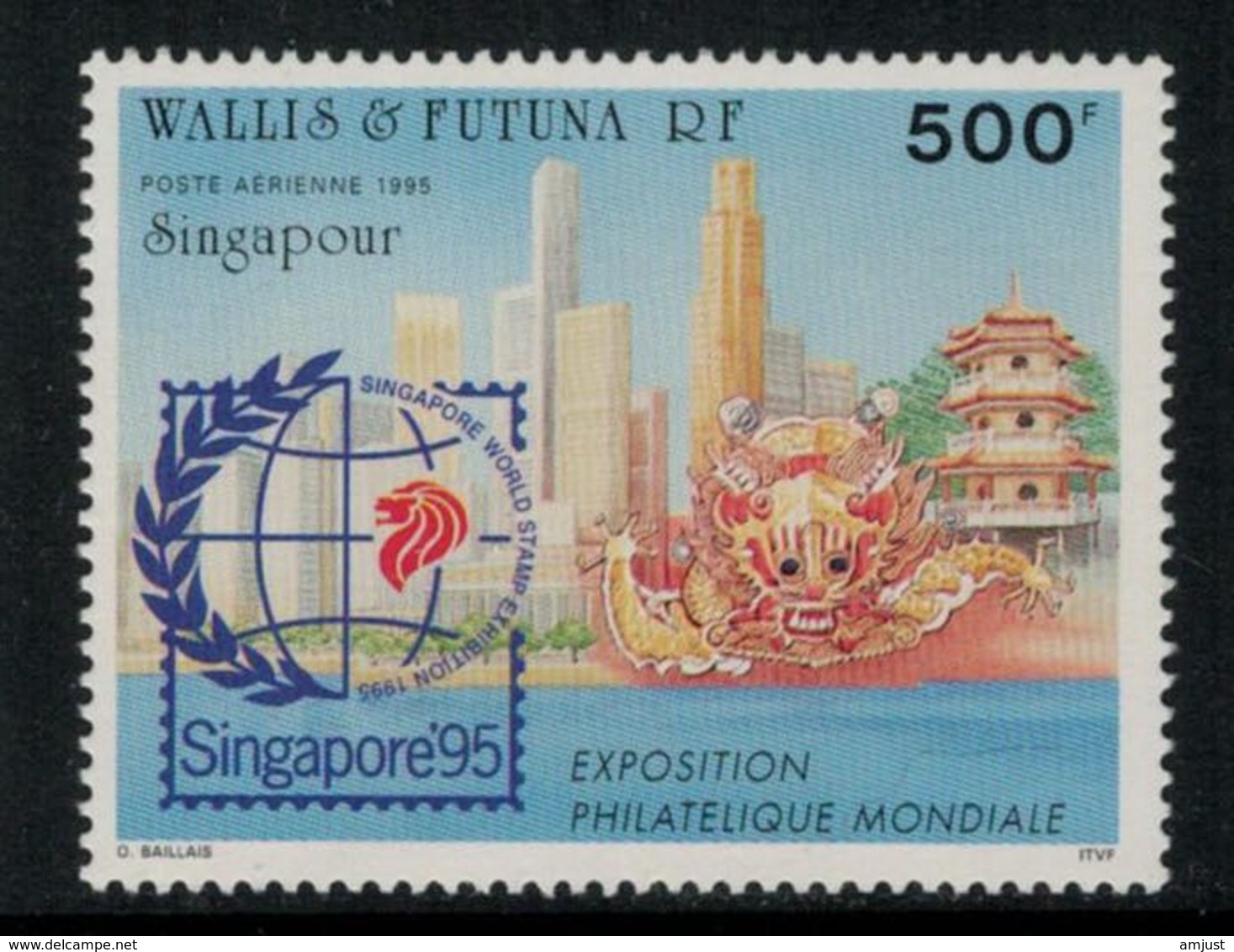 Wallis-Et-Futuna //  Poste Aérienne 1995 // Exposition Philatélique "Singapore 95" Timbre Neuf** MNH No.188 Y&T - Neufs