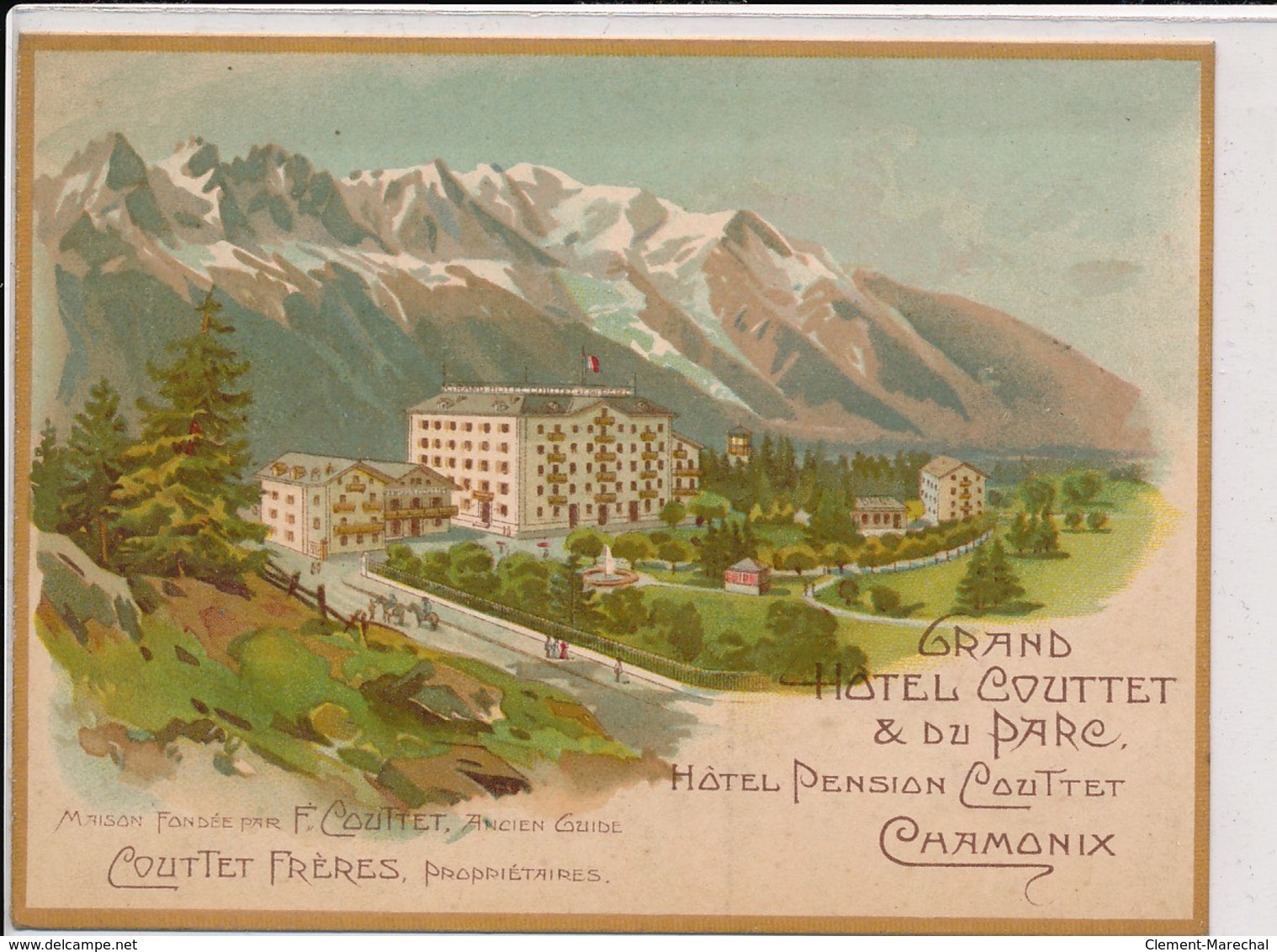 CHAMONIX : Grand Hotel Coutter & Du Parc, Hotel Pension Couttet - Etat - Chamonix-Mont-Blanc