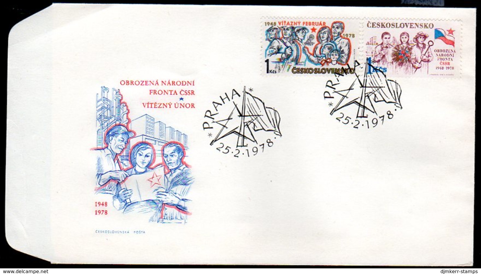 CZECHOSLOVAKIA 1978 Political Anniversaries FDC.  Michel 2423-24 - FDC