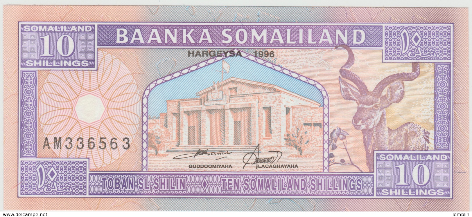 10 SHILLINGS DU SOMALILAND 1996 - Somalië