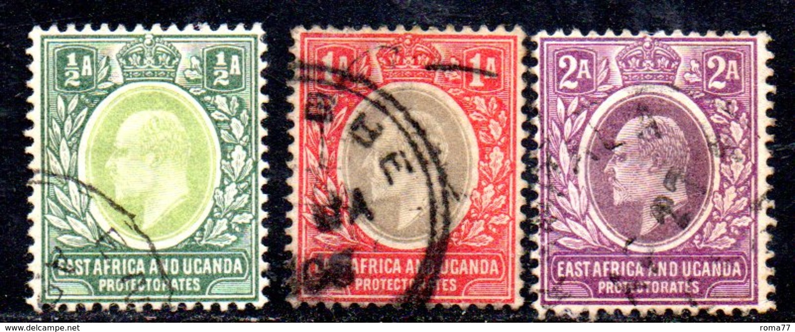 APR606 - AFRICA ORIENTALE BRITANNICA 1903,  Tre Valori Usati  CA  (2380A) - Protettorati De Africa Orientale E Uganda