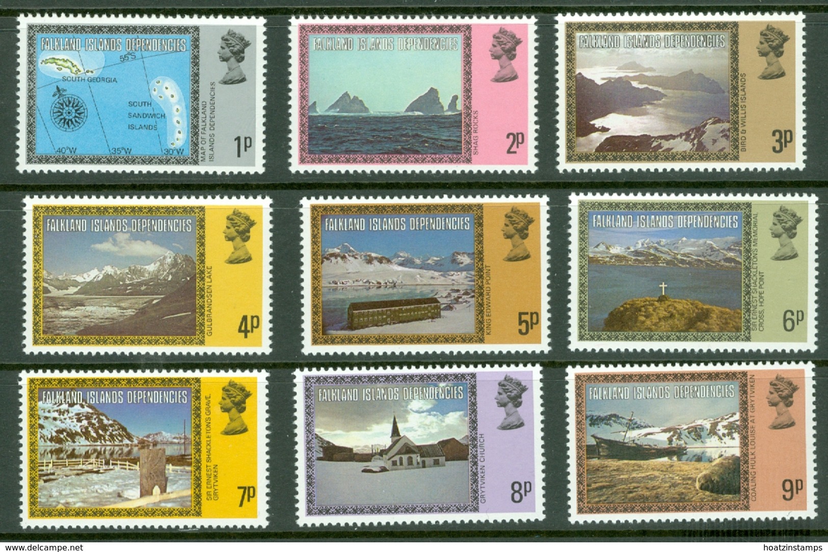 Falkland Islands Dep: 1980/84   Pictorials Set   SG74A-88A  [without Imprint Date]         MH - Falklandinseln