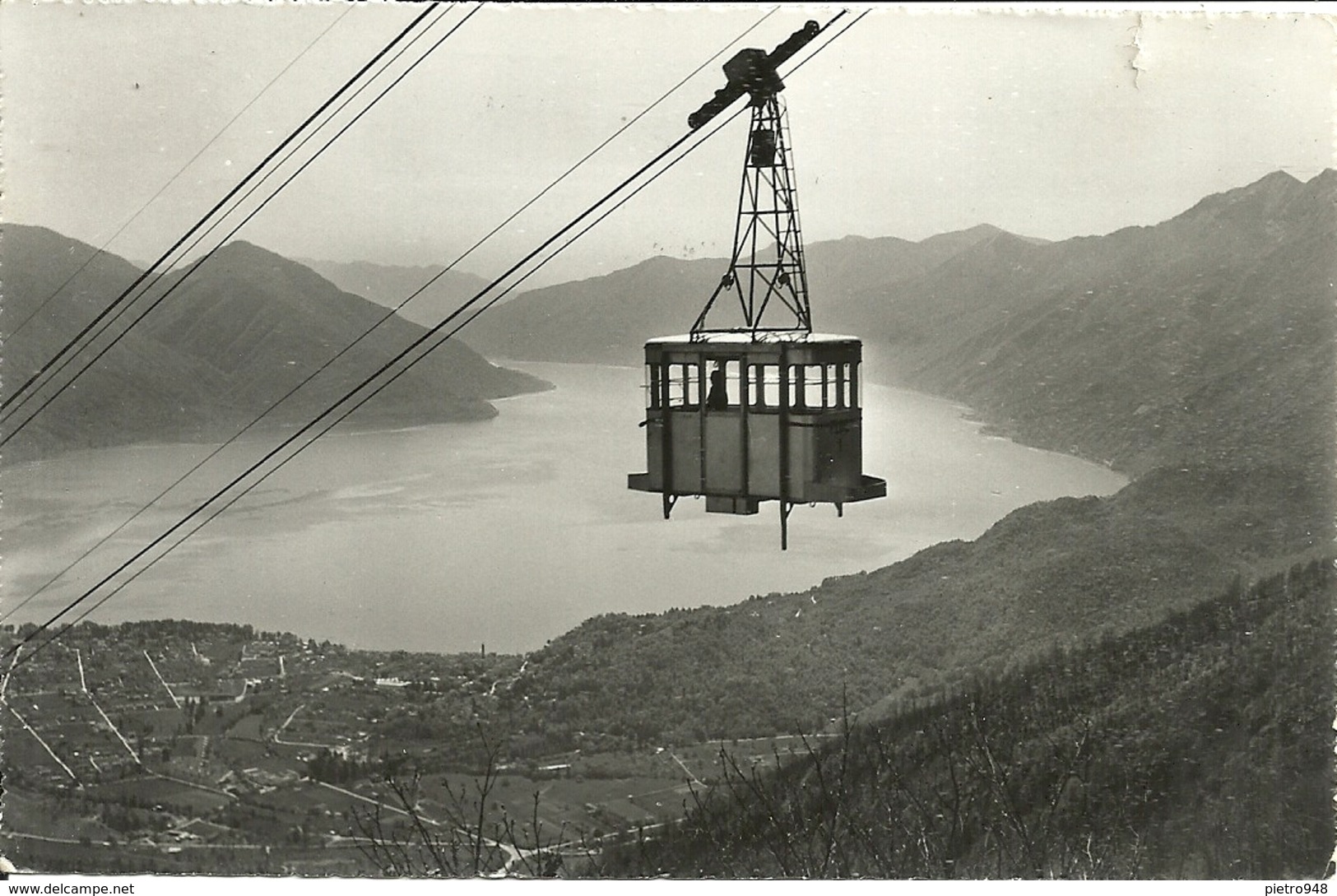 Locarno (Tessin, Svizzera) Funivia Orselina-Cardada, Targhetta "1906-1956, Cinquant. Servizio Cheques E Girate Postali" - Orselina