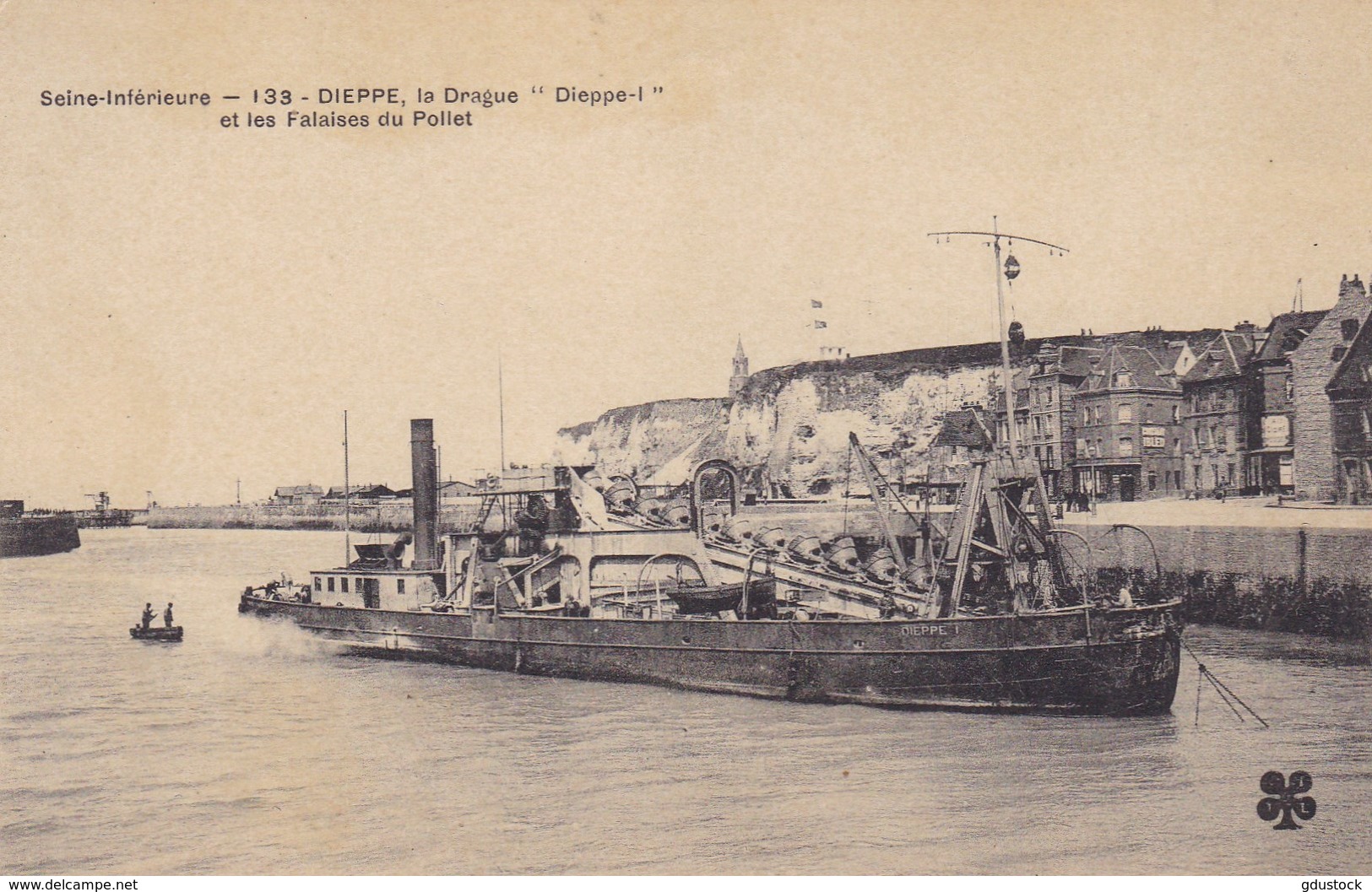 Seine-Maritime - Dieppe -, La Drague "Dieppe" Et Les Falaises Du Pollet - Dieppe