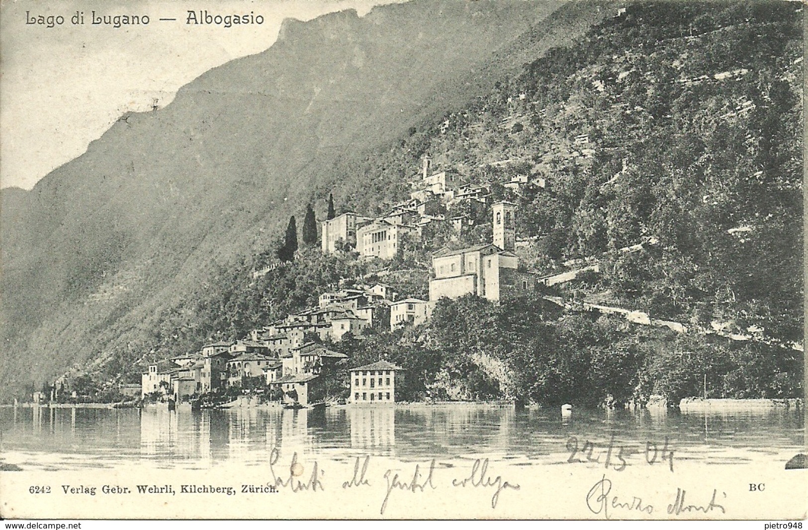 Albogasio Fraz. Di Valsolda (Como) Panorama Dal Lago, Vue Generale Prise Du Lac, General View From The Lake - Como