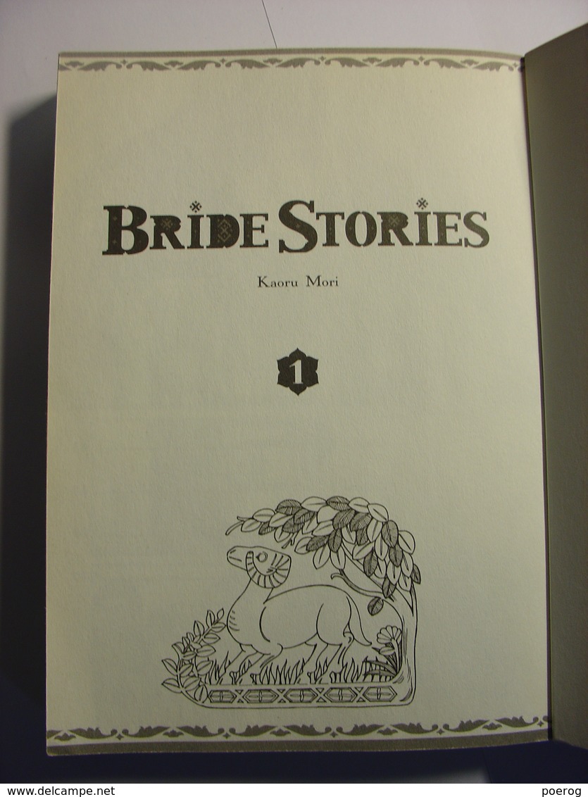 BRIDE STORIES TOME 1 - KAORU MORI - KI-OON EDITIONS - 2013 - MANGA - FAUVE D'ANGOULEME 2012 - PRIX INTERGENERATIONS - Mangas Version Française