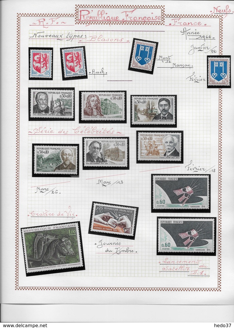 France Collection Timbres Neufs ** - 1966/1969 - 33 Scans - Collections