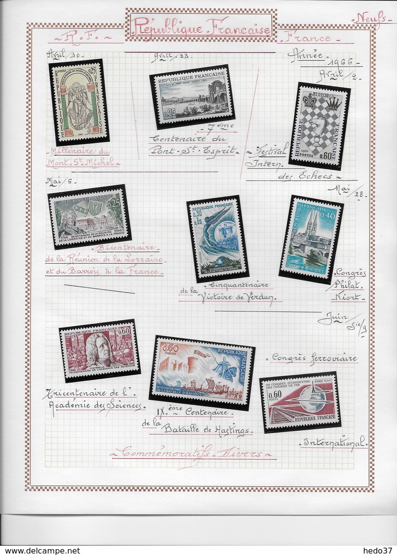 France Collection Timbres Neufs ** - 1966/1969 - 33 Scans - Collections