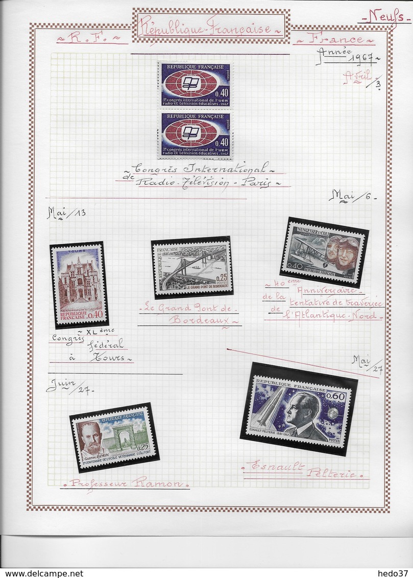 France collection timbres neufs ** - 1966/1969 - 33 scans