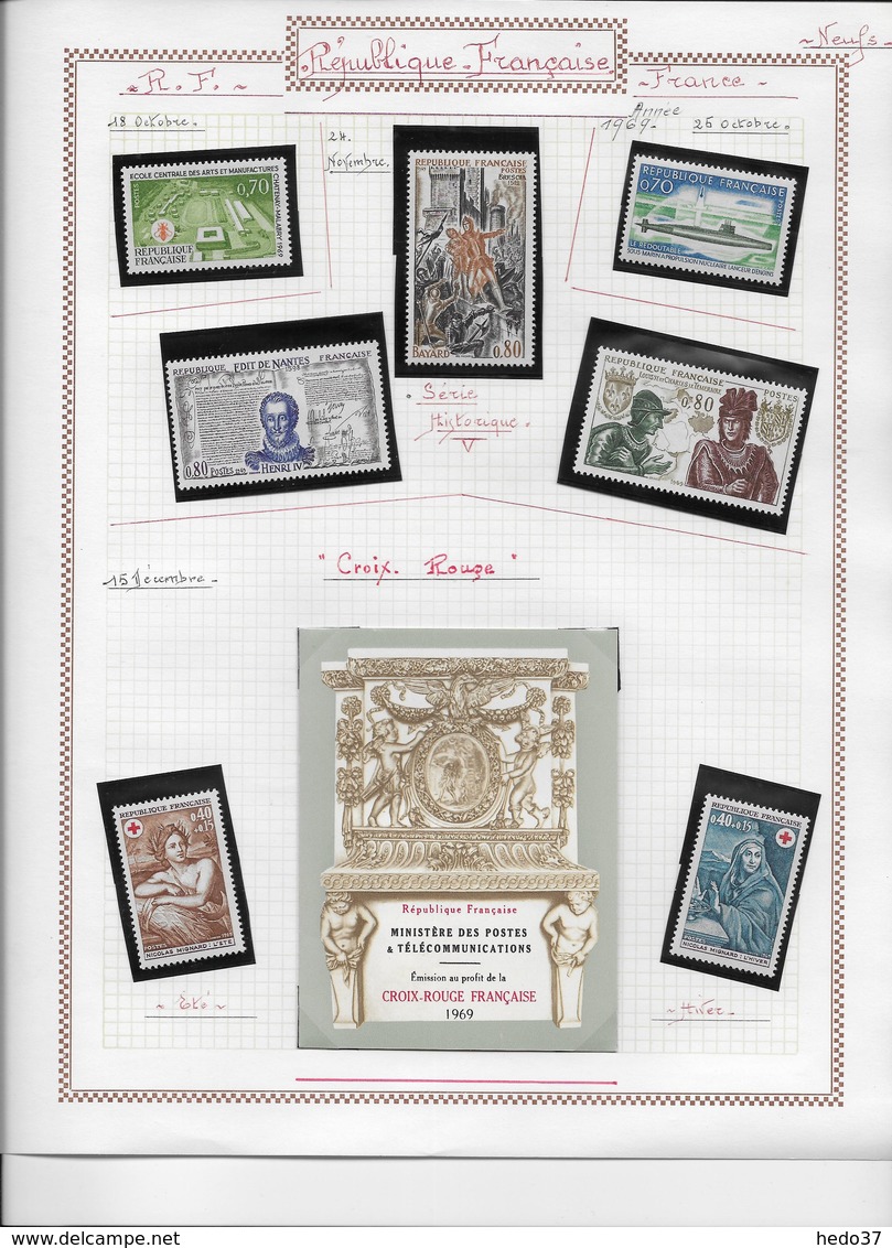 France collection timbres neufs ** - 1966/1969 - 33 scans