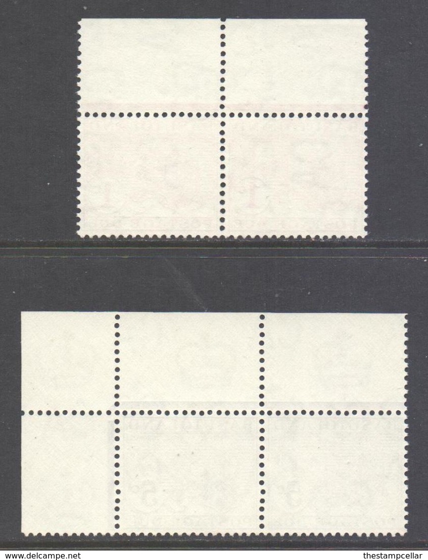 Basutoland Scott J9/J10 - SG D9/D10, 1964 Postage Due Set In Marginal Pairs MNH** - 1933-1964 Kronenkolonie