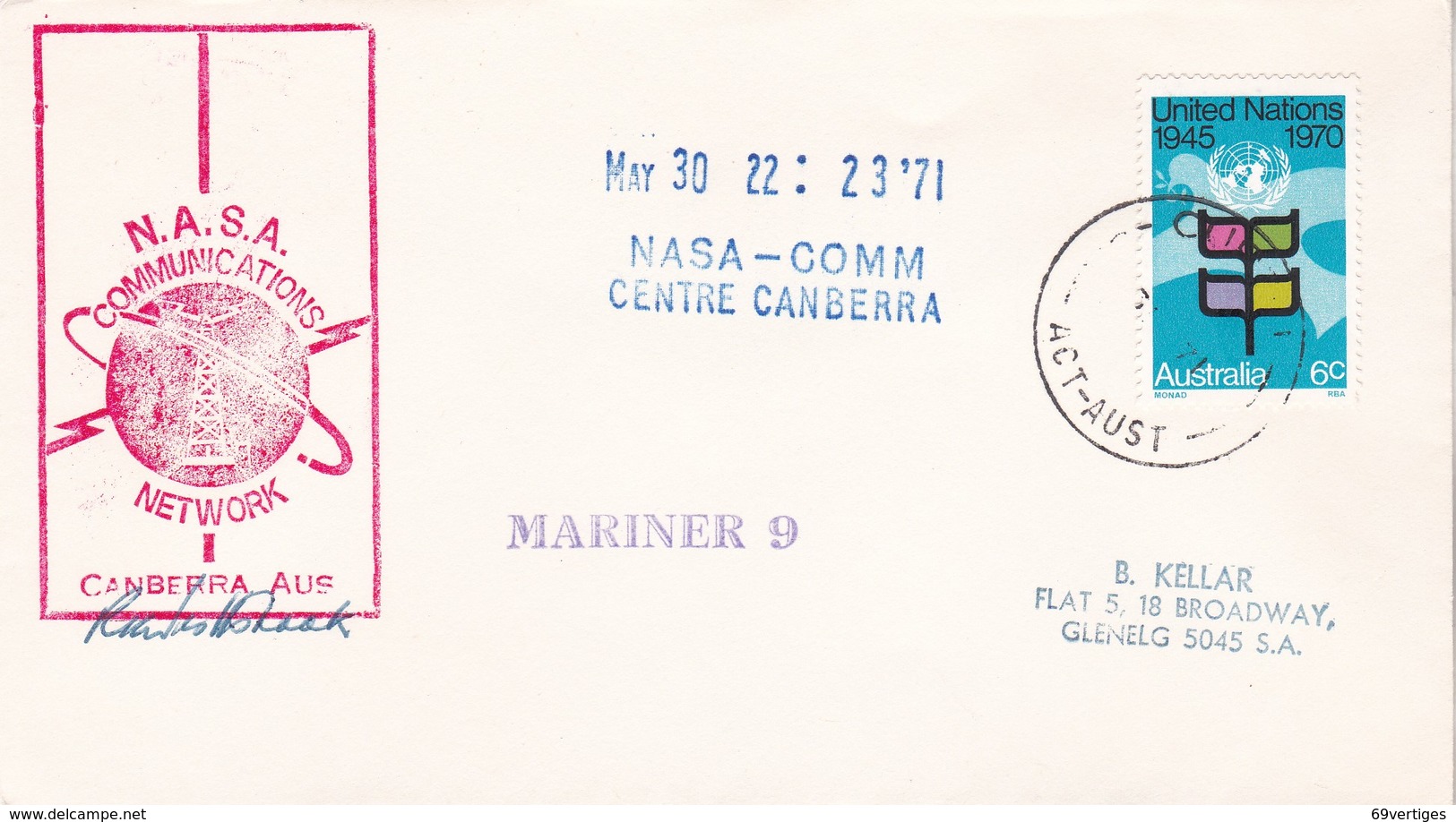 AUSTRALIE, MARINER 9, NASA COMM Canberra, - Ozeanien