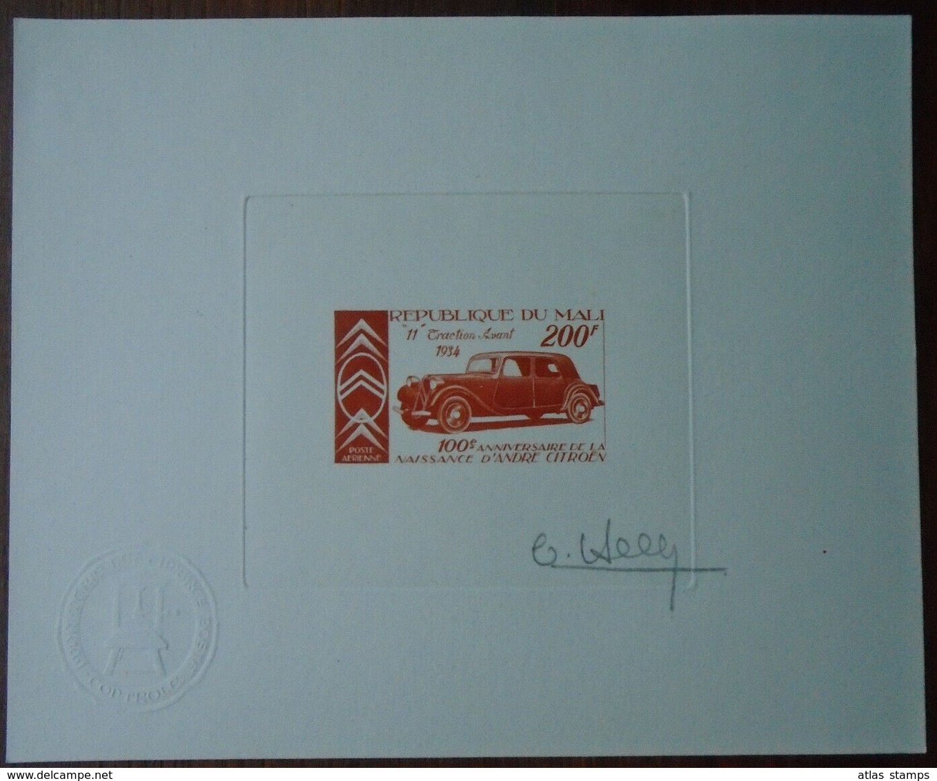 Mali 1978 - Automobile " 100eme Anniv D' André Citroen ,Yvert#328/31 ,  Scott#C331/4  - 04 Epreuves D'Artistes - RARE ! - Mali (1959-...)