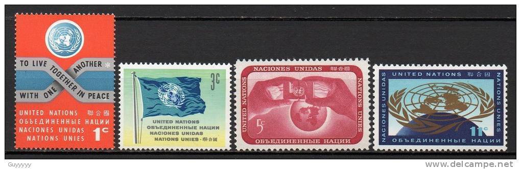 Nations Unies (New-York) - 1962 - Yvert N° 100 à 103 ** - Neufs