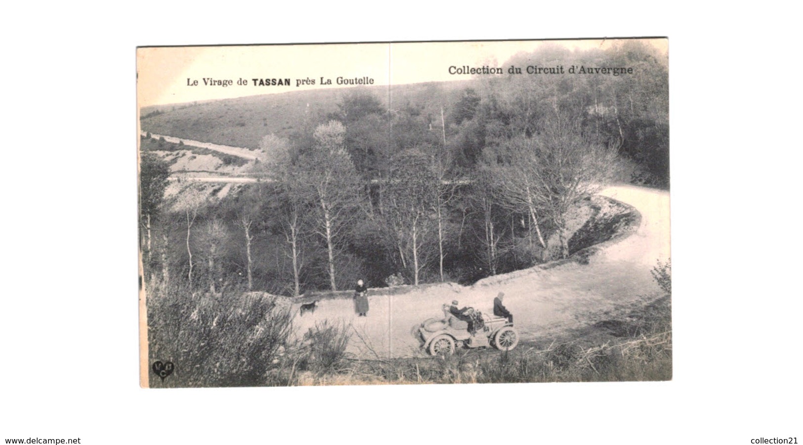 AUTOMOBILE .... LE VIRAGE DE TASSAN PRES LA GOULETTE - Autres & Non Classés