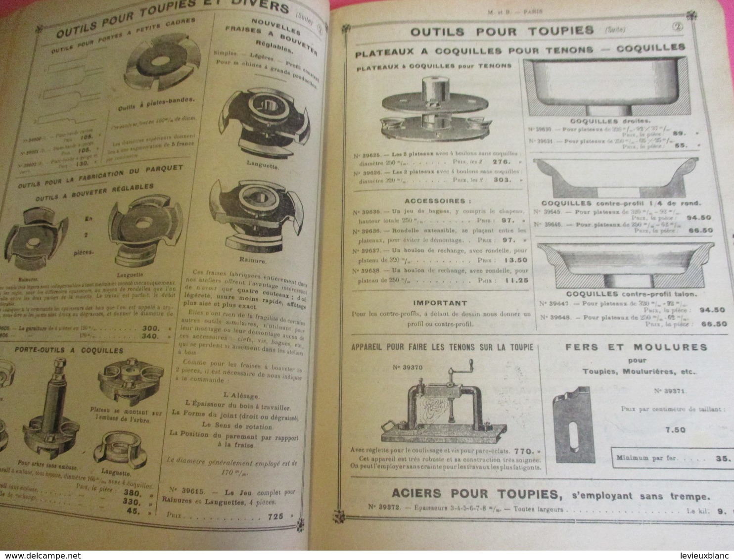 Machines -Outils-Outillages/Mobilier Industriel / Catalogue / Mestre & Blagè/PARIS/1925-26   CAT245