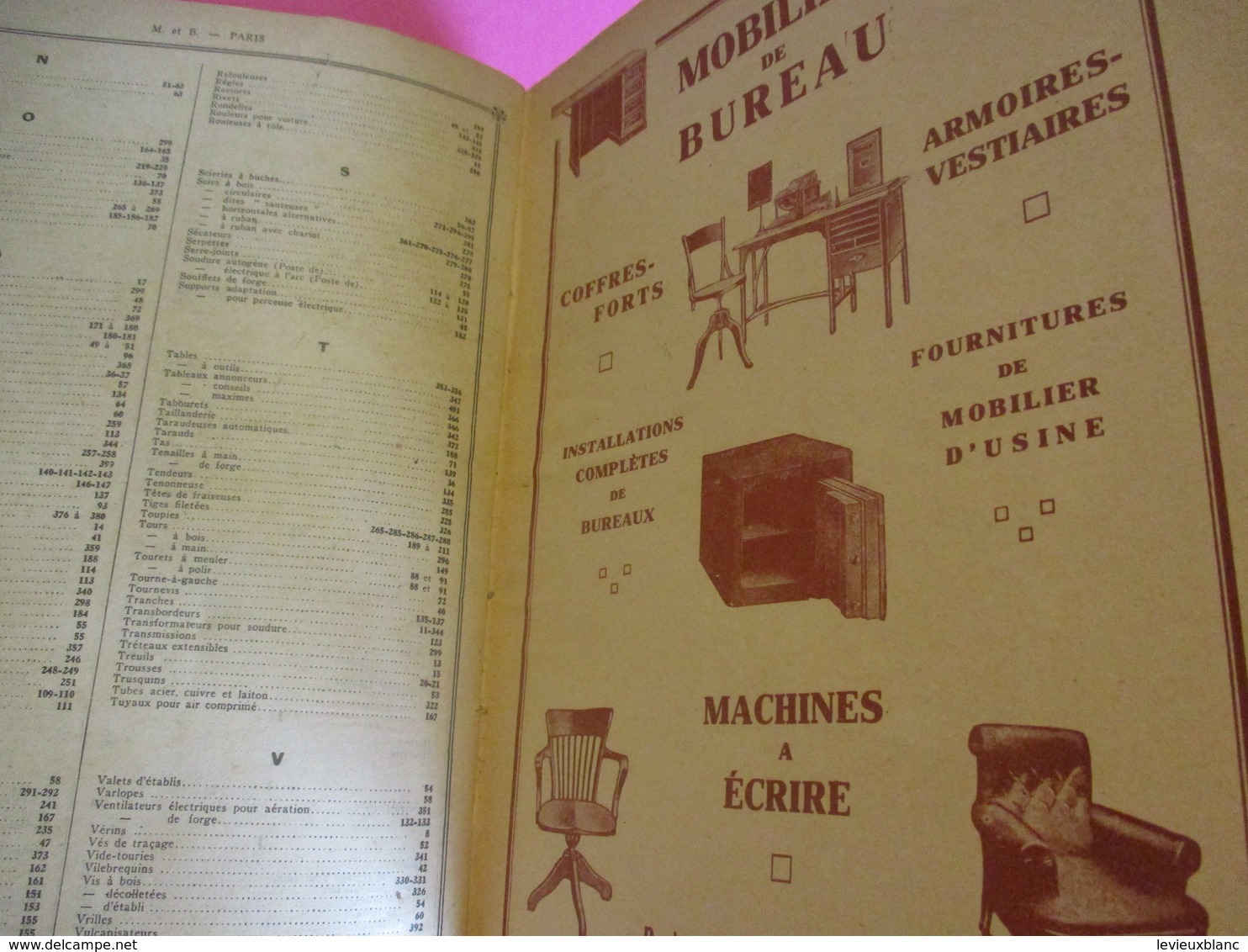 Machines -Outils-Outillages/Mobilier Industriel / Catalogue / Mestre & Blagè/PARIS/1925-26   CAT245