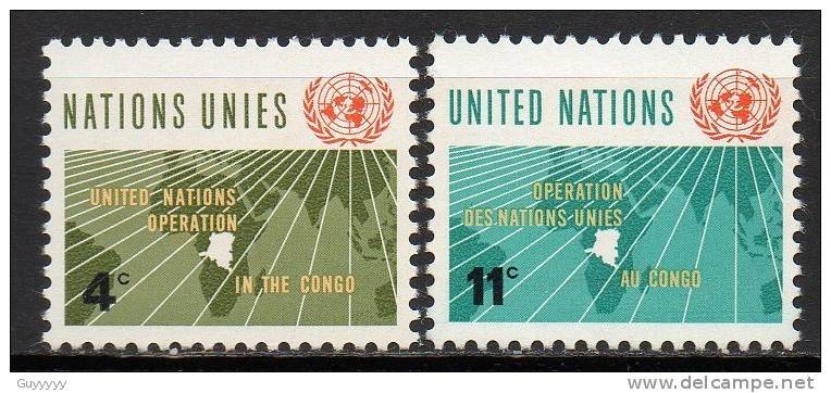 Nations Unies (New-York) - 1962 - Yvert N° 106 & 107 ** - Neufs