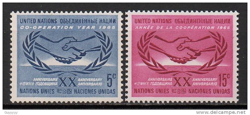 Nations Unies (New-York) - 1965 - Yvert N° 139 & 140 ** - Neufs