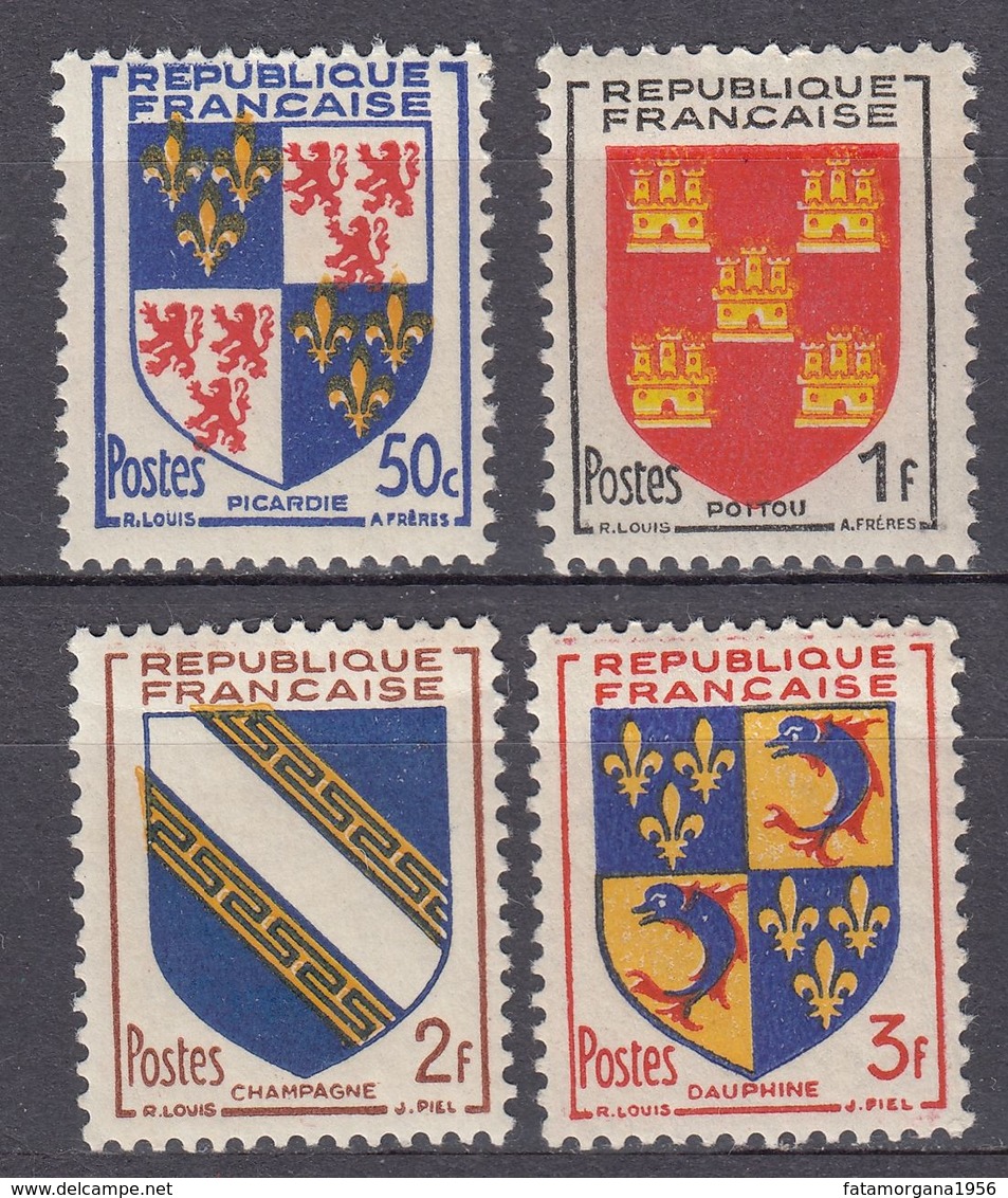 FRANCE - 1953 - Serie Completa Formata Da 4 Valori Nuovi MNH: Yvert 951/954. - 1941-66 Wappen