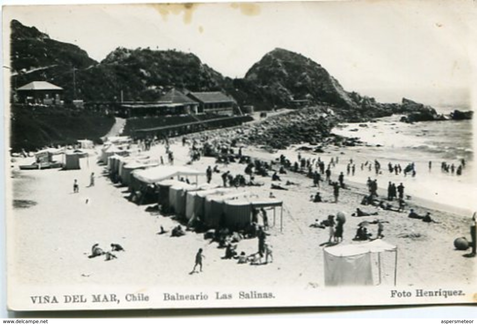 BALNEARIO LAS SALINAS - VIÑA DEL MAR, CHILE. POSTALE CIRCA 1925's NON CIRCULE - LILHU - Chile