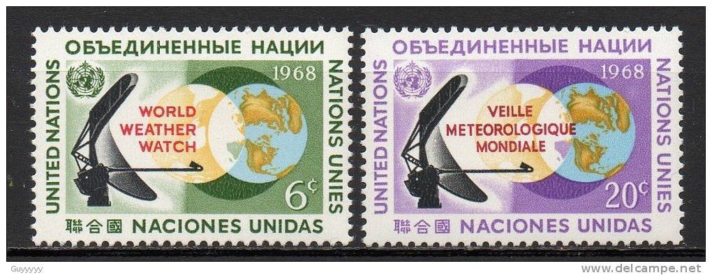 Nations Unies (New-York) - 1968 - Yvert N° 182 & 183 ** - Neufs