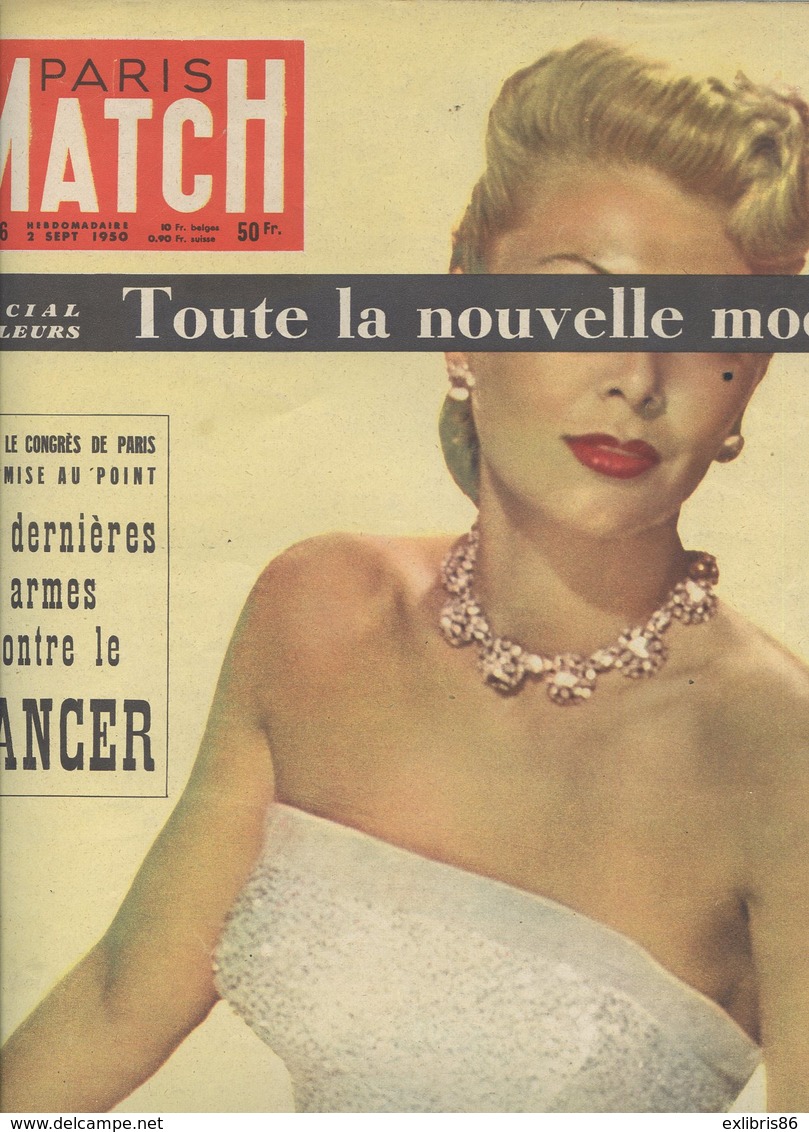 LE PARIS MATCH DE VOTRE NAISSANCE N° 76 DATE DU 02-09-1950..PORT GRATUIT Réf C40 - Otros & Sin Clasificación