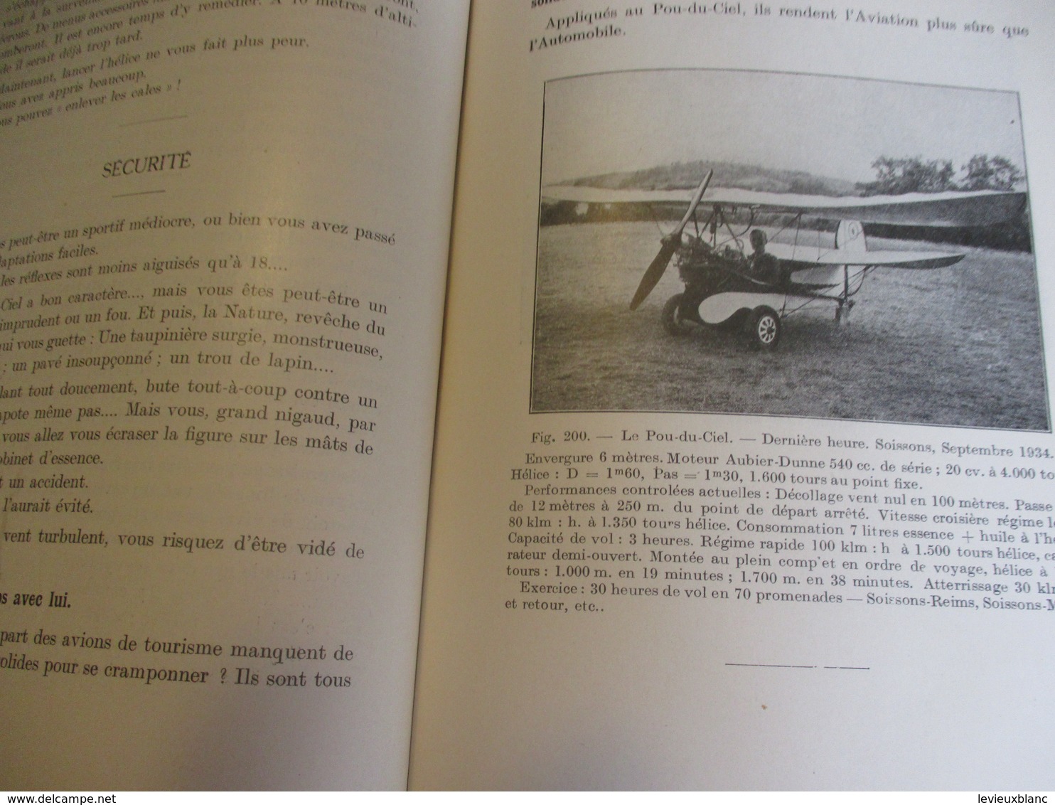 Livre/Aéronautique/L'aviation de l'Amateur/Pourquoi et comment j'ai construit le Pou-du-ciel/ Henri MIGNET/1937     AV26