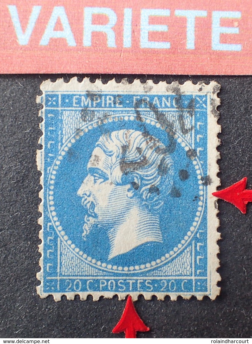 R1917/147 - NAPOLEON III N°22 - LGC - VARIETE ➤➤➤ Retouche Du Pourtour (RARE) - 1862 Napoléon III.