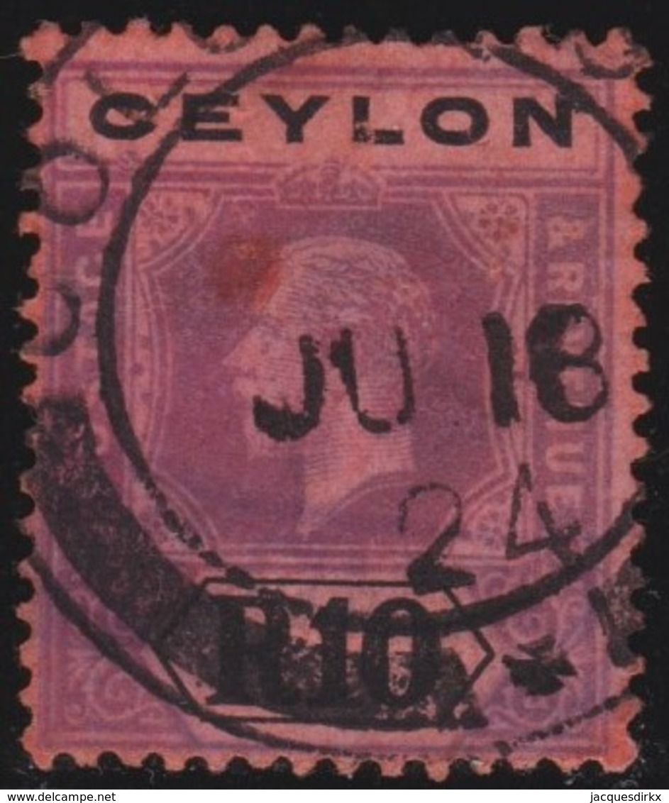 Ceylon      .   SG      .  318   Die I       .   O      .       Cancelled      .   /    .   Gebruikt - Ceylon (...-1947)