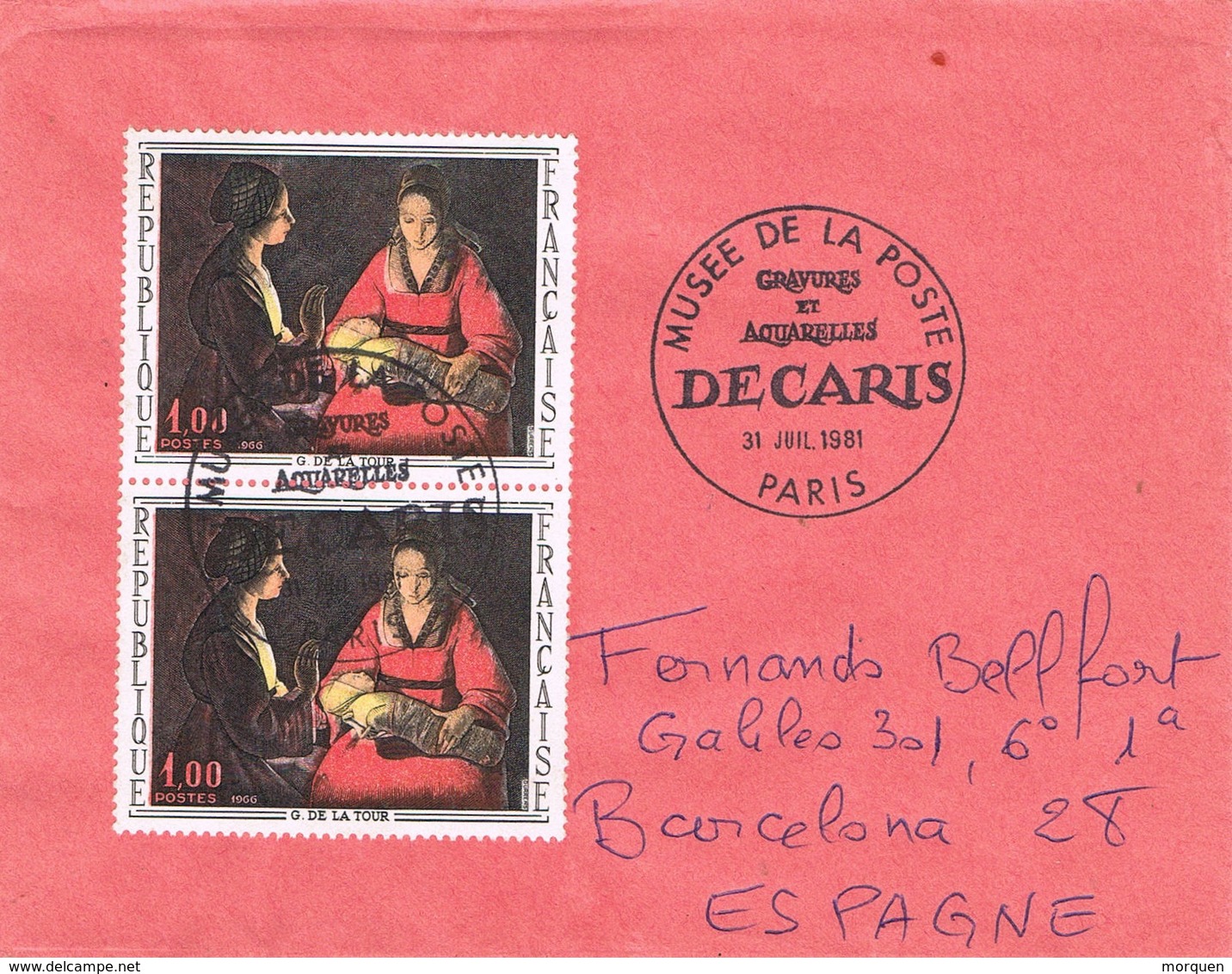 32515. Carta PARIS (France) 1981. Grabador De La Poste. DECARIS, Gravures. Musée De La Poste - Cartas & Documentos