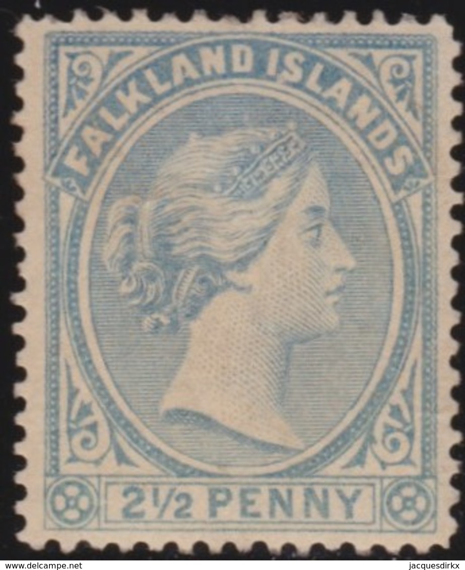 Falkland Islands .   SG   .  27   Pale Chalky Ultramarine (2 Scans)  .   *  .     Mint-hinged  .    /    .   Ongebruikt - Falkland