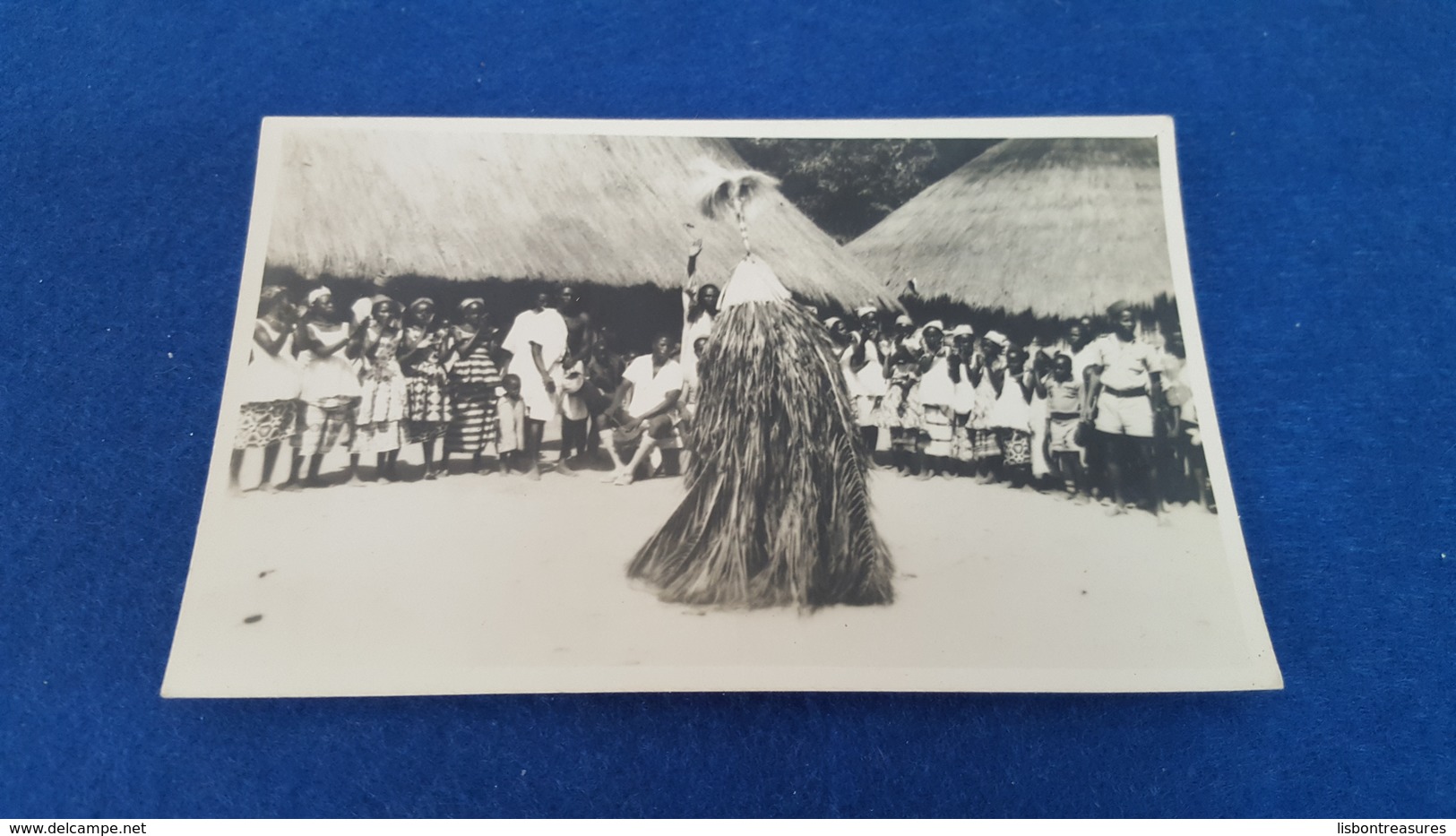 ANTIQUE PHOTO POSTCARD PORTUGUESE GUINEA  - ETHNOGRAPHIC " DANÇA DO COMPO - SOSSOS SANCONHA - CACINE " UNUSED - Guinea-Bissau