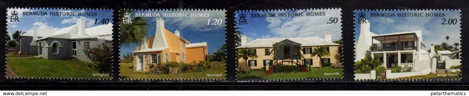 BERMUDA, 2018, MNH, HISTORIC HOMES, 4v - Other & Unclassified