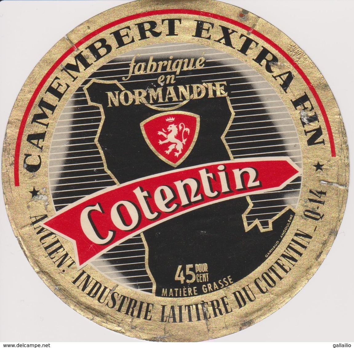 ETIQUETTE CAMEMBERT COTENTIN - Quesos