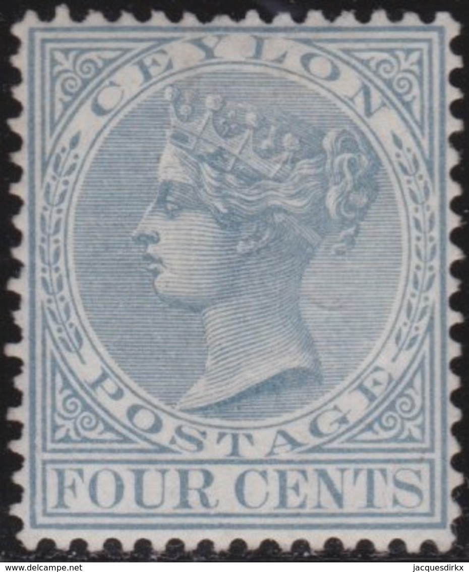 Ceylon     .     SG      .  122.   .    *       .    Mint-hinged    .    /    .   Ongebruikt - Ceylon (...-1947)