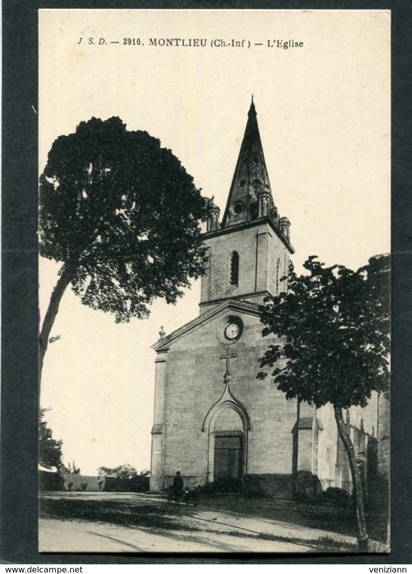 CPA - MONTLIEU - L'Eglise, Animé - Altri & Non Classificati