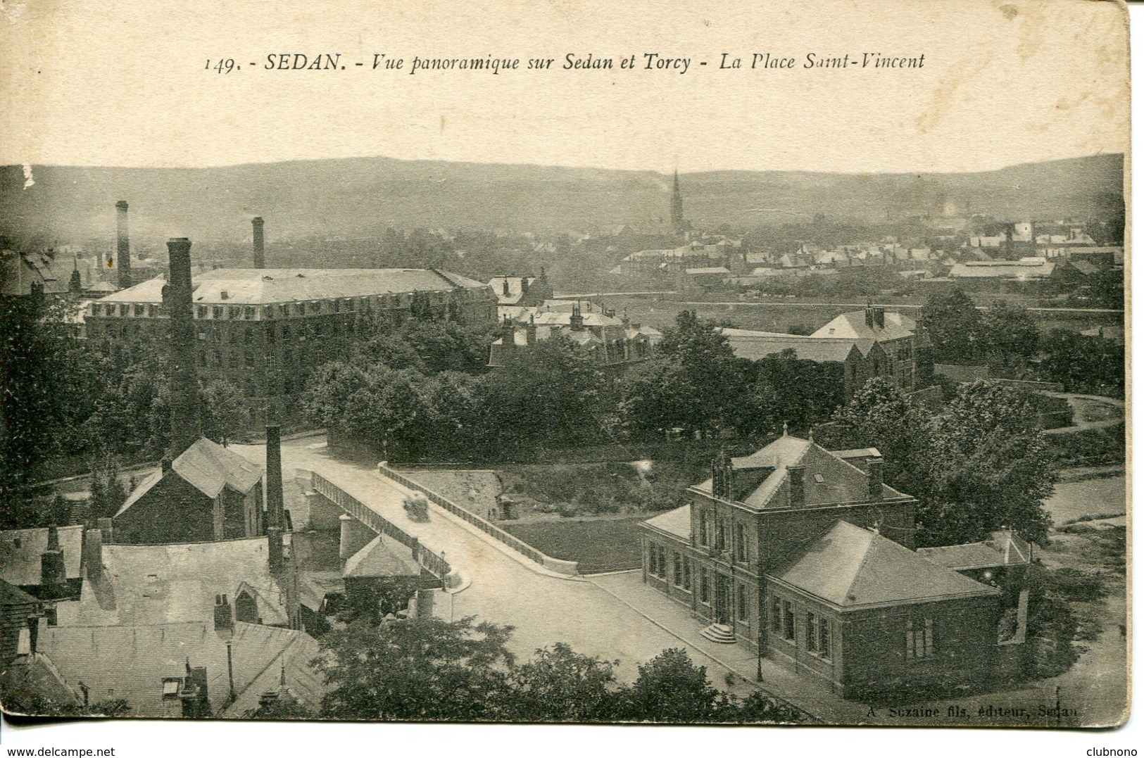 CPA -  SEDAN - VUE PANORAMIQUE SUR SEDAN ET TOREY - PLACE SAIINT-VINCENT - Sedan