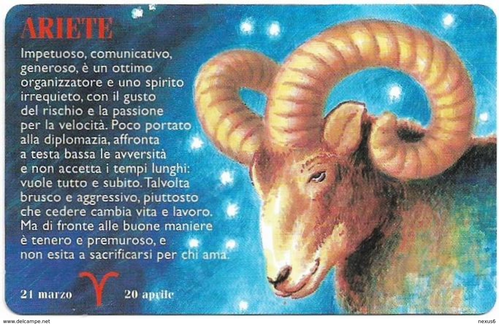 San Marino - Ariete Aries Zodiac - 2.000L, 40.000ex, 30.08.1997, Mint - Saint-Marin