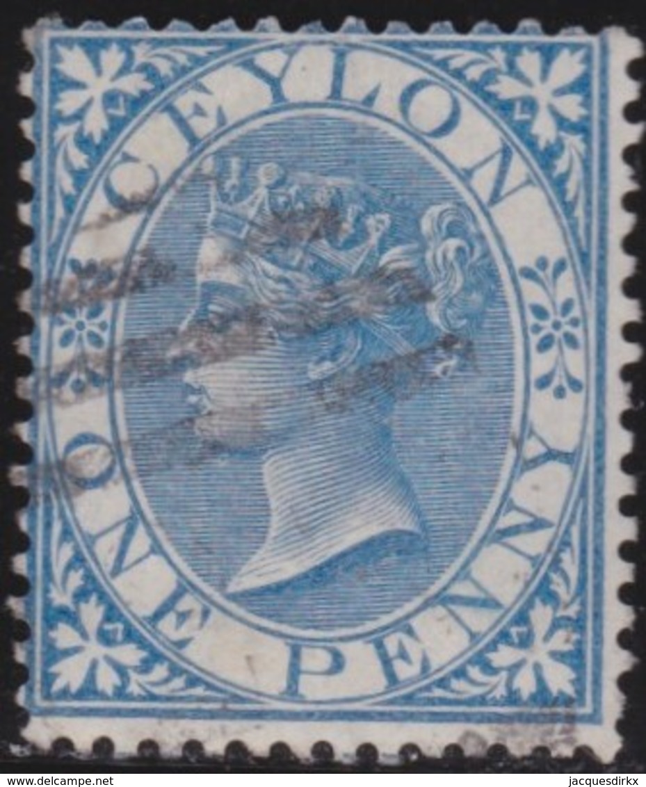 Ceylon     .     SG      .   61     .      O    .   Cancelled    .    /    .   Gebruikt - Ceylon (...-1947)