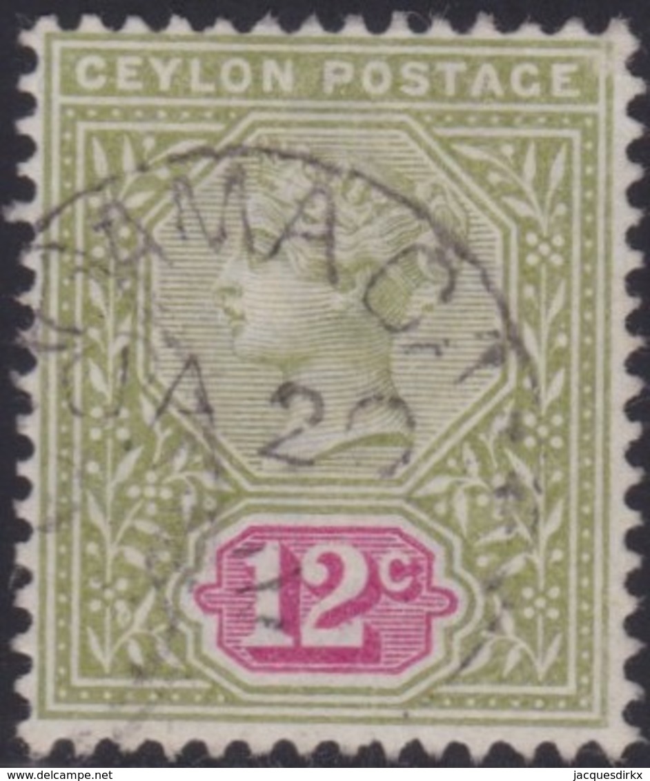 Ceylon     .     SG      .   260      .      O    .   Cancelled    .    /    .   Gebruikt - Ceylon (...-1947)