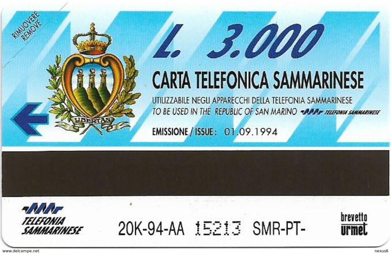 San Marino - Serie Storica - 01.09.1994, 3.000₤, 19.600ex, Mint - San Marino