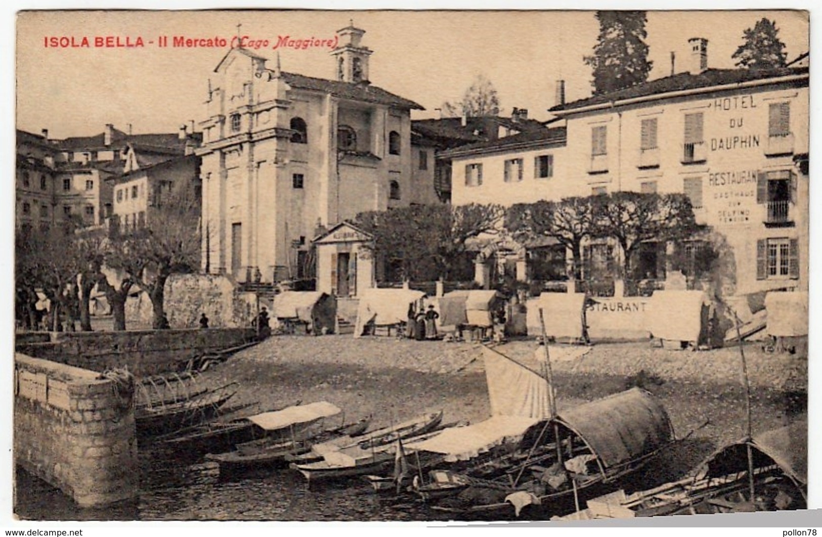 ISOLA BELLA - IL MERCATO - LAGO MAGGIORE - VERBANIA - Vedi Retro - Formato Piccolo - Verbania