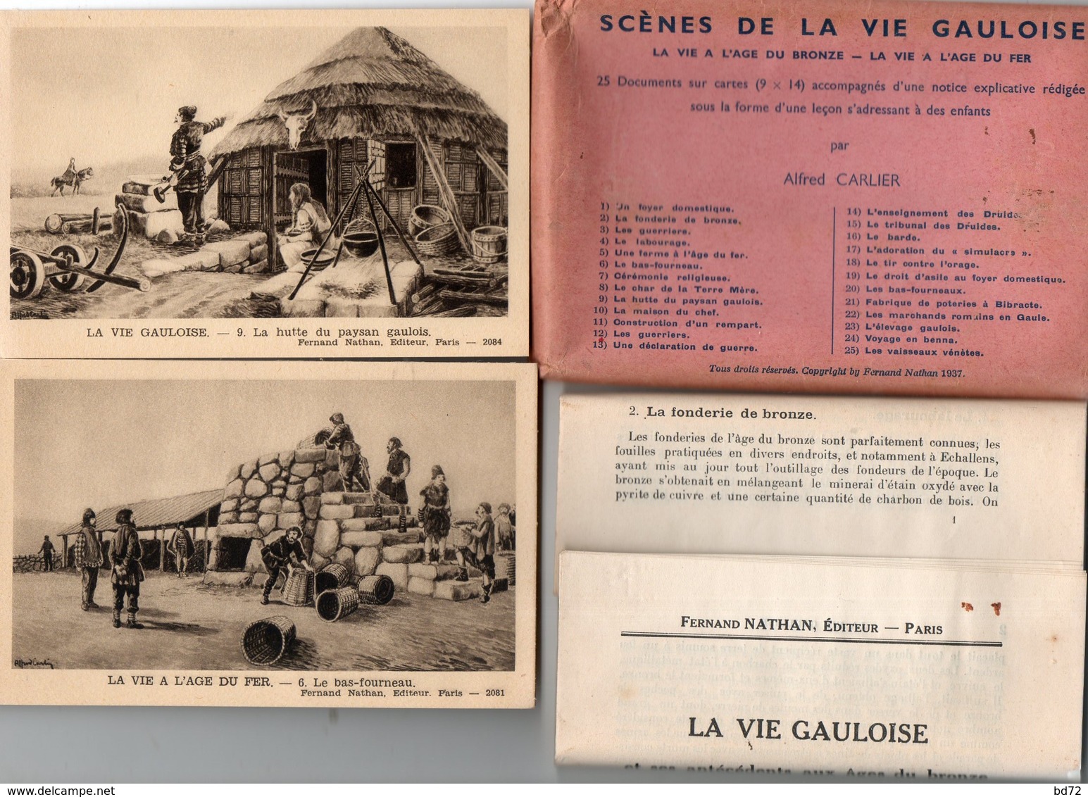 " Scènes De La Vie Gauloise " - 25 Documents Sur Cartes ( 9 X 14 ) + Notice - Histoire